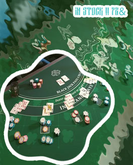 Poker and blackjack table